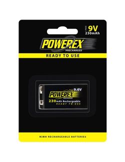 Pila recargable 9V (9,6V) 230mAh Powerex serie Precharged Ready to Use (Blister 1 unidad) - MHR9VP -  - 8023661443704 - 2