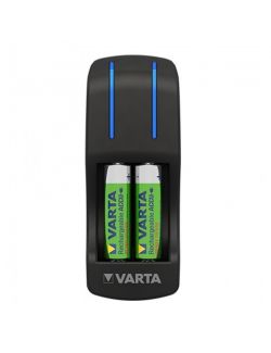 Cargador VARTA para baterías AA y AAA con 4 pilas AA recargables 2100mAh y 2 pilas AAA recargables 800mAh Ni-Mh VARTA - V-57642 