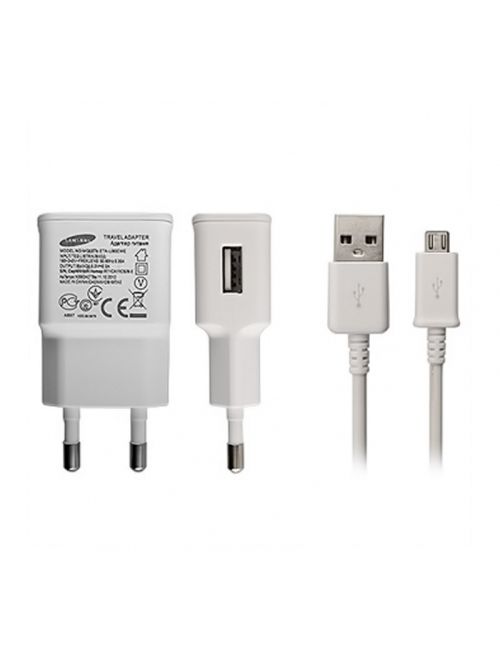 Cargador original Samsung ETA-U90EBE 5V 2A color blanco con cable micro USB (embalaje bulk) - ETA-U90EWE -  -  - 2