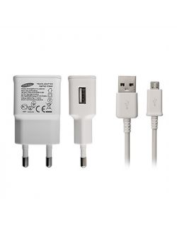 Cargador original Samsung ETA-U90EBE 5V 2A color blanco con cable micro USB (embalaje bulk) - ETA-U90EWE -  -  - 2