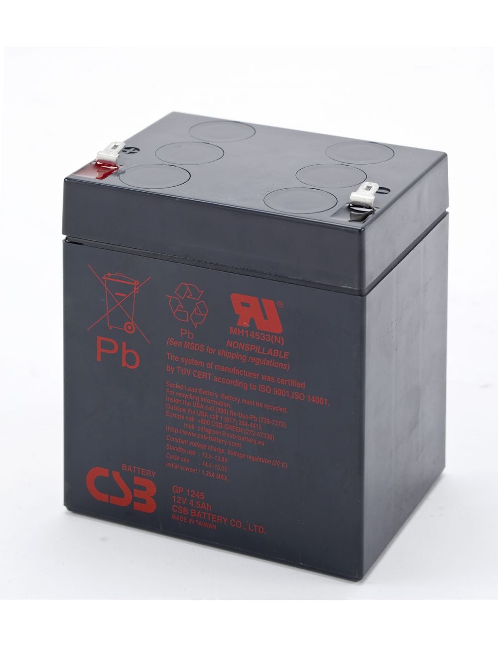 Batería para alarma 12V 4,5Ah CSB serie GP - CSB-GP1245 -  -  - 1