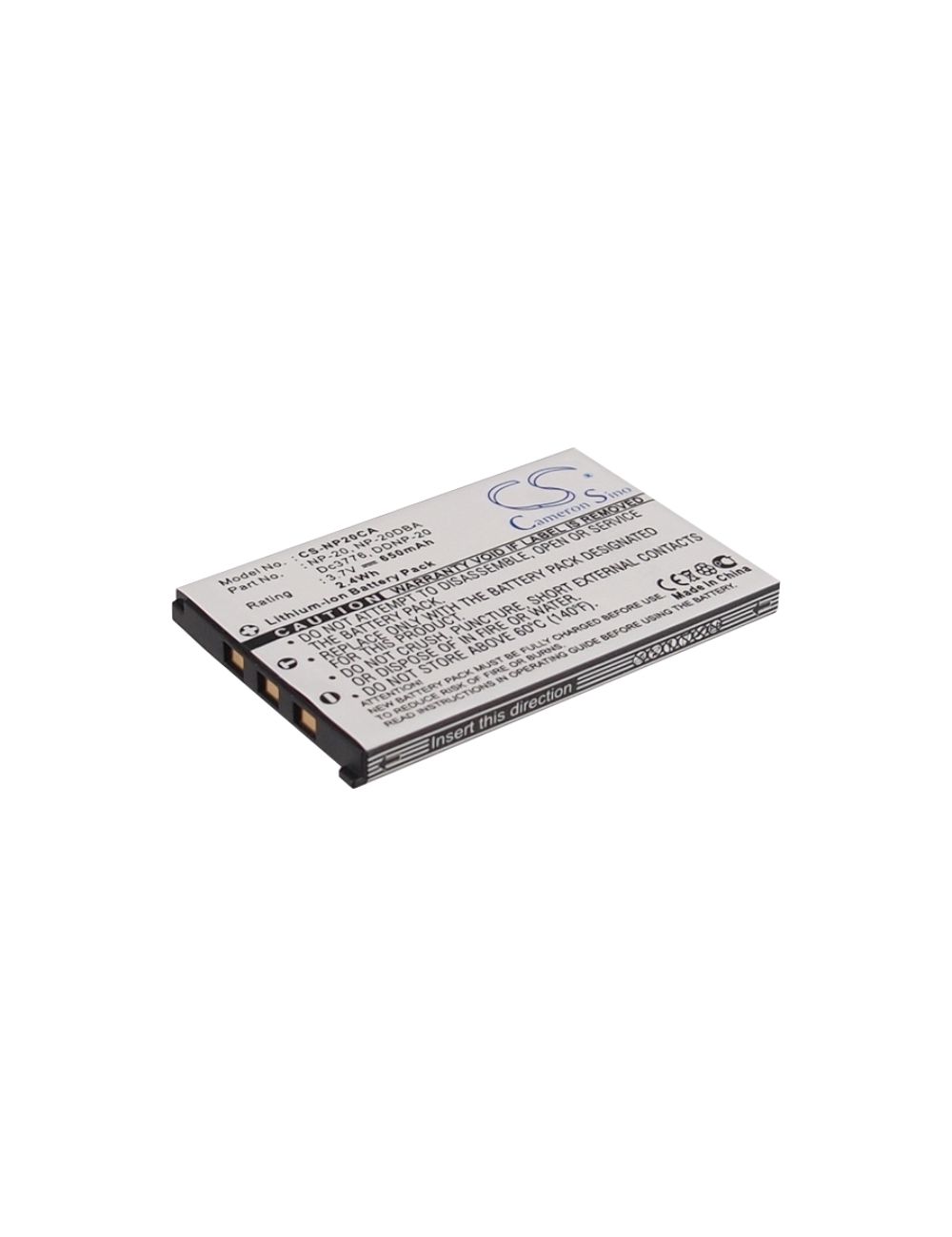 Batería Casio NP-20 o NP-20DBA compatible 3,7V 650mAh Li-Ion - 1
