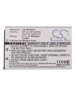 Batería Casio NP-20 o NP-20DBA 3,7V 650mAh - CS-NP20CA -  - 4894128005810 - 5