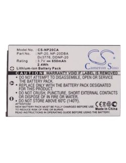 Bateria Casio NP-20 ou NP-20DBA 3,7V 650mAh - 5