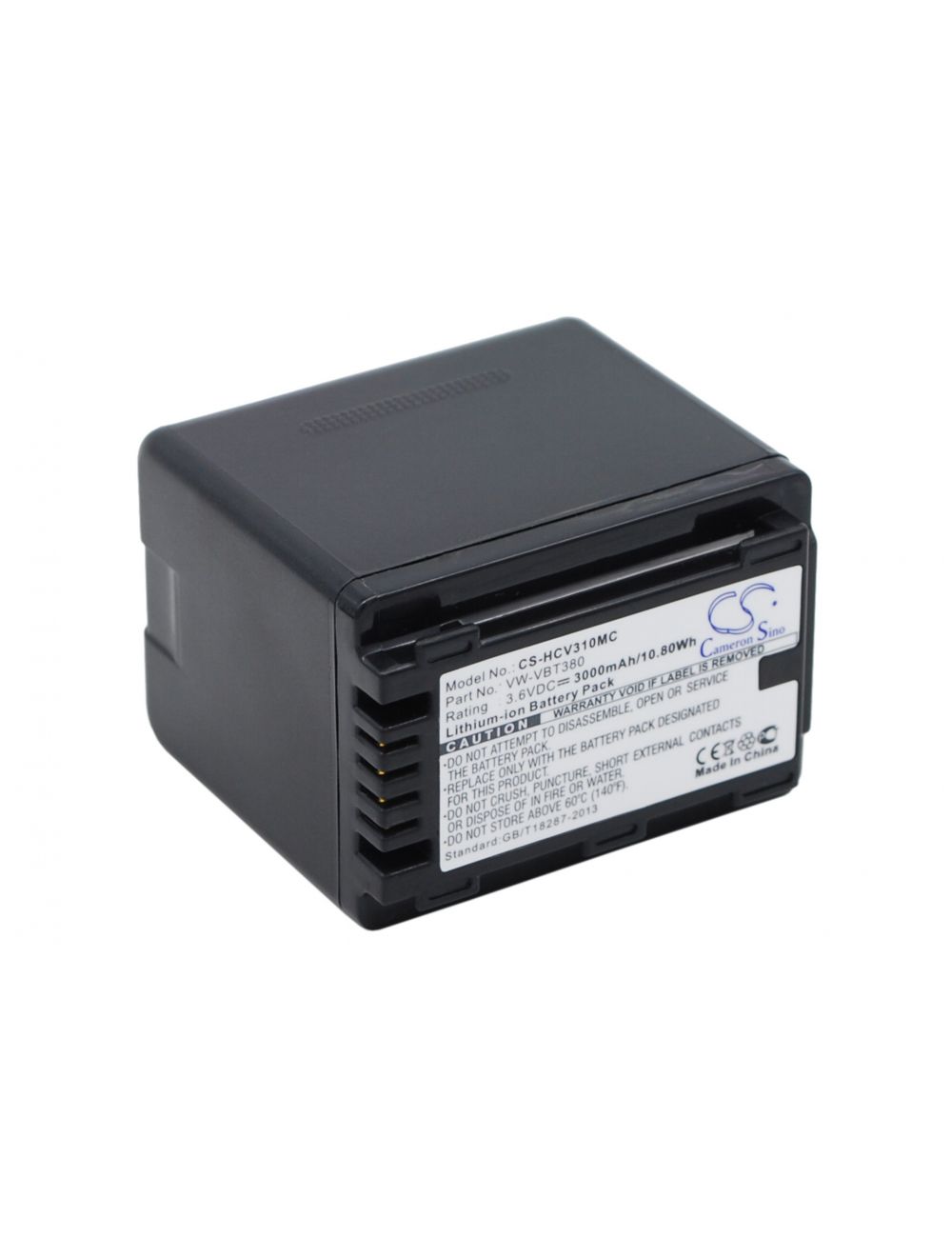 Bateria Panasonic VW-VBT380 compatível 3,6V 3000mAh - 1 Bateria Panasonic VW-VBT380 compatível 3,6V 3000mAh - 1