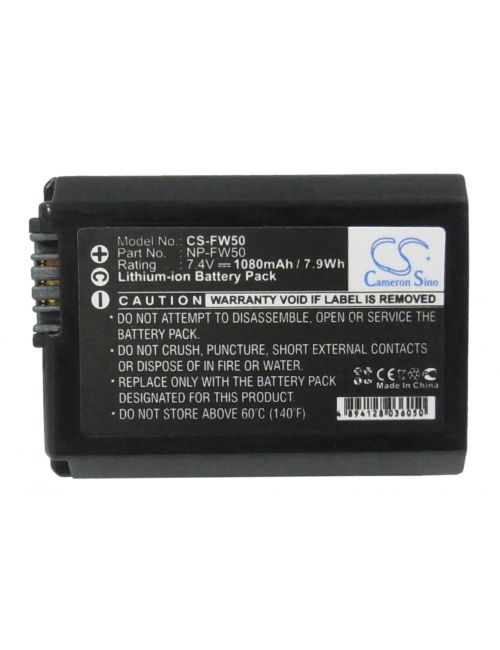 Bateria compatível Sony NP-FW50 7,4V 1080mAh 7,9Wh - 5