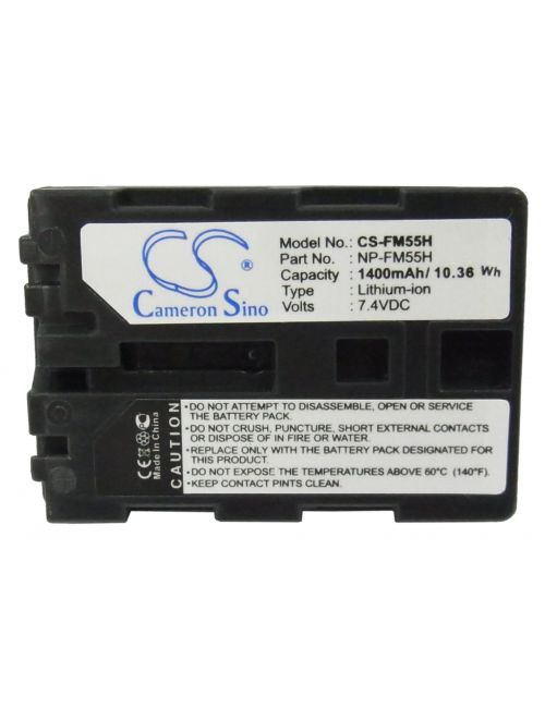 Batería para Sony DSLR-A100. NP-FM55H compatible 7,4V 1400mAh Li-Ion - CS-FM55H -  - 4894128026907 - 5