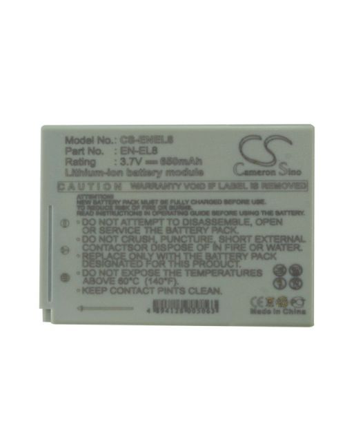 Batería Nikon EN-EL8 compatible 3,7V 650mAh Li-Ion - CS-ENEL8 -  - 4894128005063 - 5