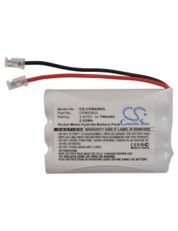 Batería para teléfono inalámbrico 3,6V 700mAh Ni-Mh con conector universal - 5