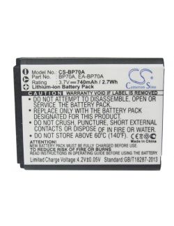 Batería Samsung BP-70A, SLB-70A compatible 3,7V 740mAh Li-Ion - CS-BP70A -  - 4894128032823 - 5