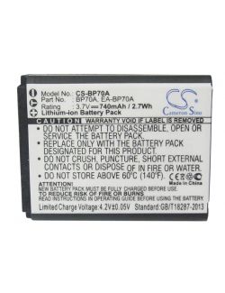 Batería Samsung BP-70A, SLB-70A compatible 3,7V 740mAh Li-Ion - 5