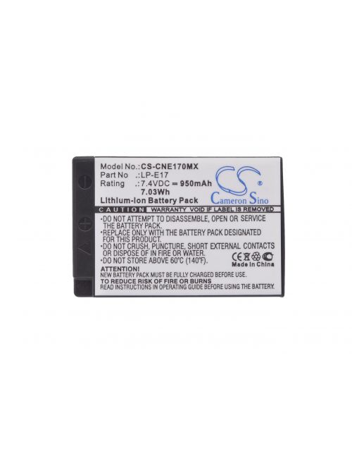 Bateria para Canon EOS 750D, 760D, 770D, 800D, EOS M3, M5 e M6. LP-E17 compatível 7,4V 950mAh. - 5