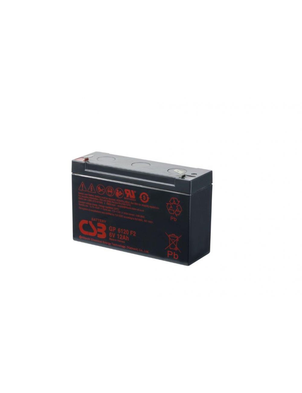 Batería para balanza digital 6V 12Ah CSB serie GP - CSB-GP6120 -  -  - 1