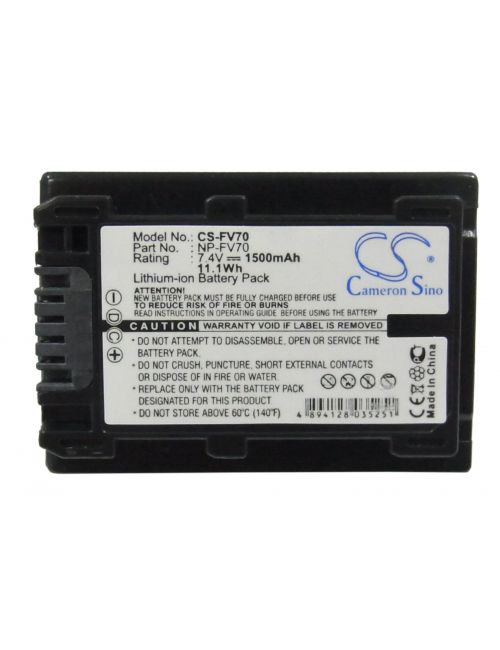 Batería Sony NP-FV70 7,4V 1500mAh 11,1Wh - AB-FV70 -  - 4894128035251 - 5