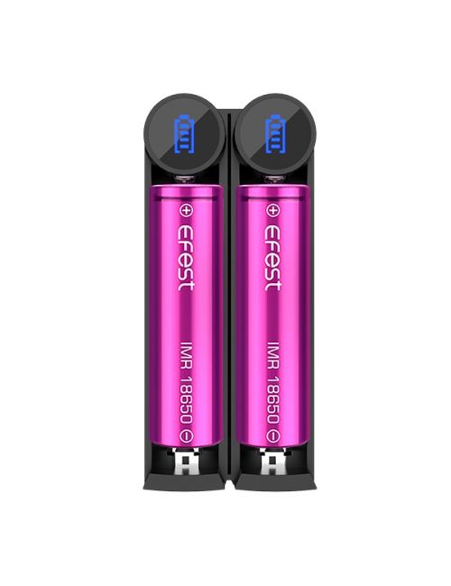 Cargador para 2 baterías Litio Ión con alimentación por USB e intensidad de carga de 1A Efest Slim K2 - EFEST SLIM K2 -  - 69589