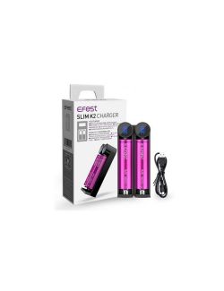 Cargador para 2 baterías Litio Ión con alimentación por USB e intensidad de carga de 1A Efest Slim K2 - EFEST SLIM K2 -  - 69589