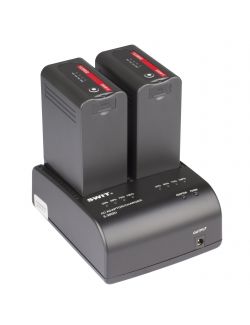 Cargador doble para SONY BP-U30/60/90 y SWIT S-8U63/65/65 y LB-SU98 con adaptador DC 12V y alimentación para videocámaras 786451