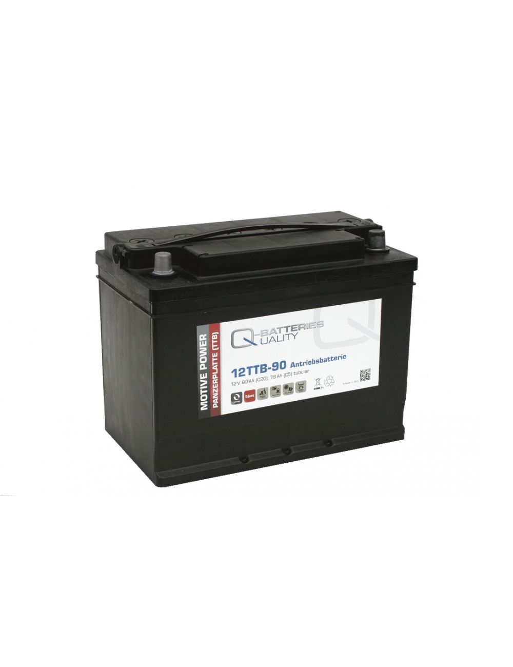 Batería 12V 90Ah C20 ciclo profundo de plomo ácido tubular Q-Batteries serie TTB - 12TTB-90 -  - 4250889600549 - 1