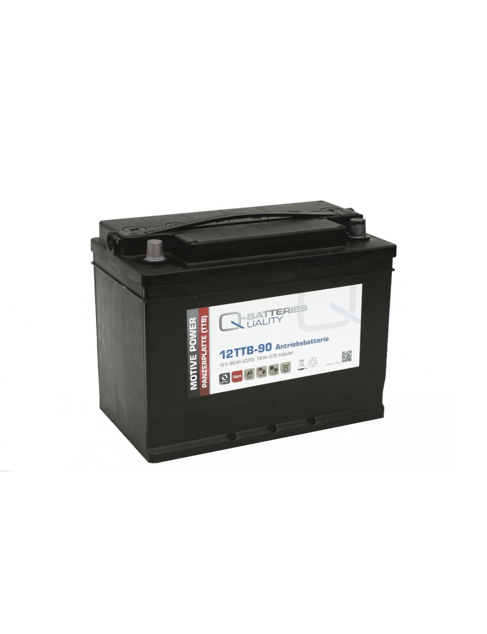 Batería 12V 90Ah C20 ciclo profundo de plomo ácido tubular Q-Batteries serie TTB - 12TTB-90 - - 4250889600549 - 1 Batería 12V 90Ah C20 ciclo profundo de plomo ácido tubular Q-Batteries serie TTB - 12TTB-90 - - 4250889600549 - 1