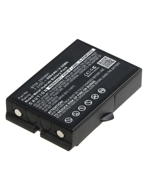 Bateria compatível Danfoss Ikusi BT06, 2303691 7,2V 600mAh - 3