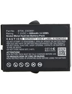 Batería compatible Danfoss Ikusi BT06, 2303691 7,2V 600mAh - AB-BT06 -  - 4894128117643 - 5