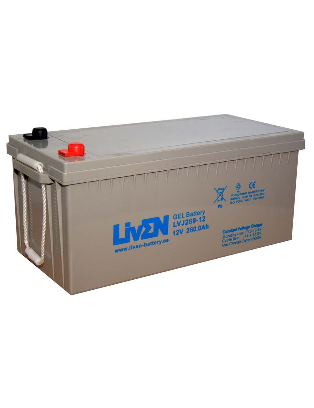 Batería de gel 12V 260Ah C10 LivEN LVJ260-12 - LVJ260-12 -  -  - 1