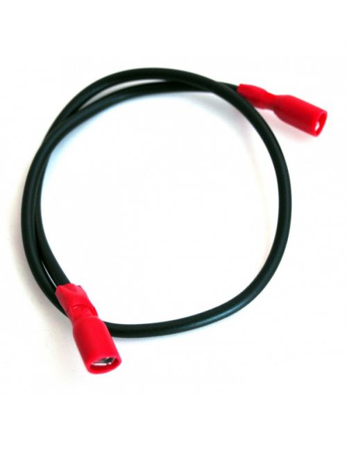 Cable de 10cm y Ø1,5mm con conectores faston F2 hembra