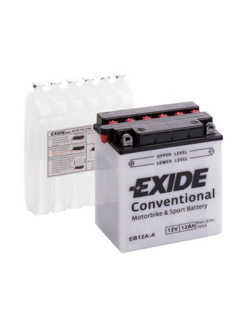 Bateria de motocicleta 12V 12Ah EXIDE Conventional EB12A-A - 1