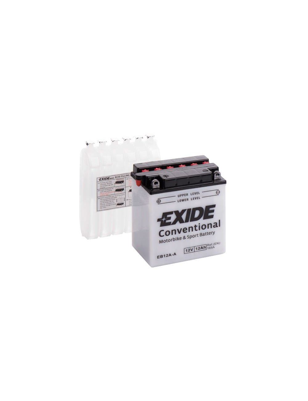 Bateria de motocicleta 12V 12Ah EXIDE Conventional EB12A-A - 1