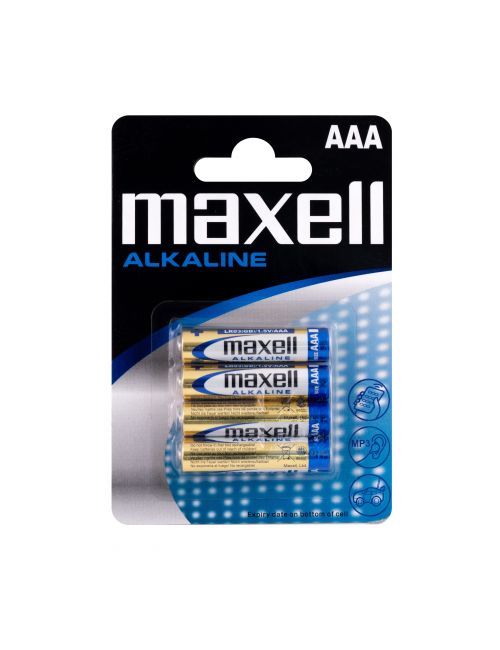 LR03 pilha alcalina AAA 1,5V Maxell (blister 4 un.) - 2