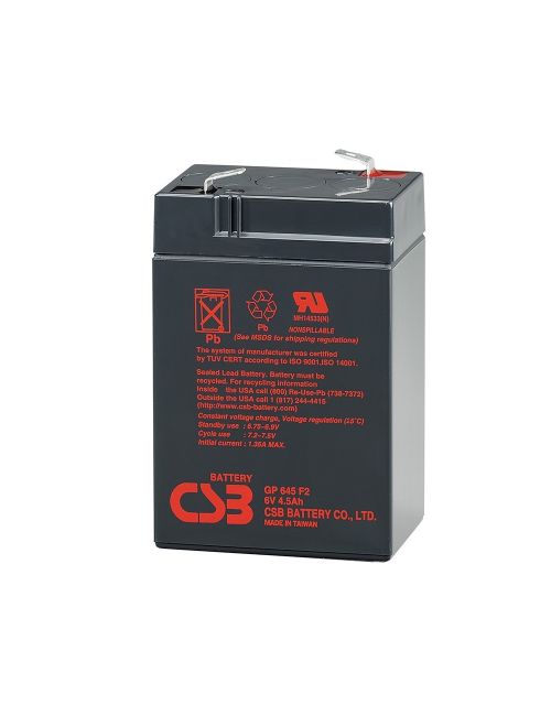 Batería para SAI 6V 4,5Ah CSB serie GP - CSB-GP645 -  -  - 1