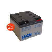 Baterías de gel para silla de ruedas o scooter eléctrico de 12V 24Ah LivEN serie LEVG (pack 2 unidades). - 2xLEVG24-12 -  -  - 1