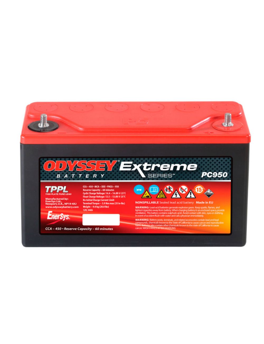 PC950 batería 12V 34Ah ODYSSEY serie Extreme - PC950 -  - 0635241138900 - 1