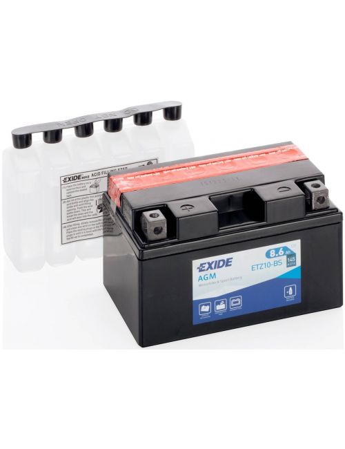 Bateria de motocicleta 12V 8.6Ah ETZ-10BS, YTZ10-BS EXIDE AGM - 1