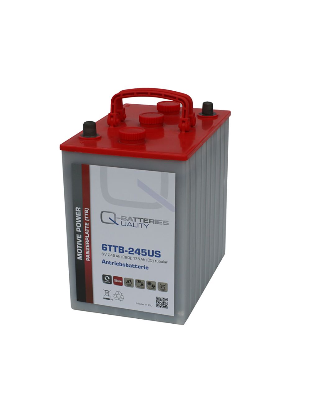 Bateria 6V 245Ah C20 de chumbo-ácido com placa tubular Q-Batteries série TTB - 1