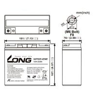 Pack 2 baterías para Invacare Colibrí de 12V 22Ah C20 ciclo profundo Long WP22-12NE - 2xWP22-12NE -  -  - 3