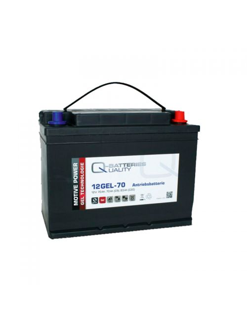 Batería de gel 12V 83Ah C20, 70Ah C5 Q-Batteries 12GEL-70 - 12GEL-70 -  -  - 1