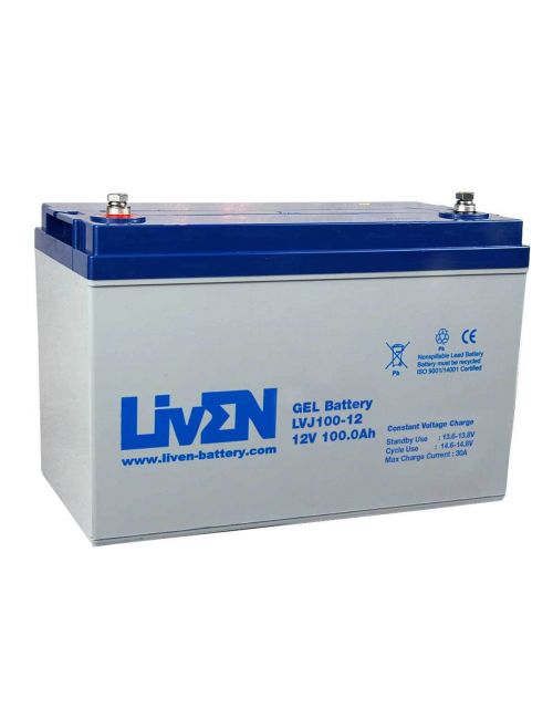 Batería gel 12V 100Ah C20 ciclo profundo Liven LVJ100-12 - LVJ100-12 -  -  - 1
