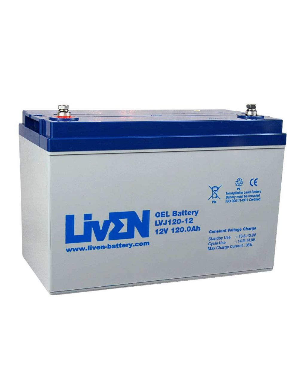 Batería Plomo Gel Híbrido 12V 120Ah Liven Serie LVJ - LVJ120-12 - - - 1 Batería Plomo Gel Híbrido 12V 120Ah Liven Serie LVJ - LVJ120-12 - - - 1