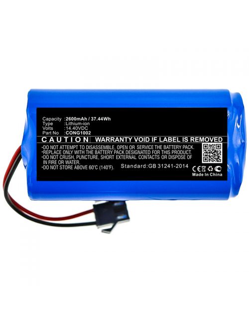 Batería compatible para Conga 950, 990, 1090, 1190, 1790, 1790 Ultra, Excellence y Excellence 990 de 14,4V 2600mAh 37,44Wh - AB-