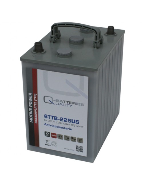 Bateria 6V 225Ah C20 de chumbo ácido com placa tubular Q-Batteries série TTB - 1