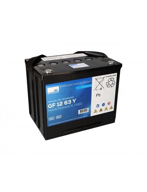 Batería de gel 12V 70Ah C20/20Hr Sonneschein GF12063YO Dryfit serie GF-Y (A500 cyclic) - GF12063YO -  -  - 2