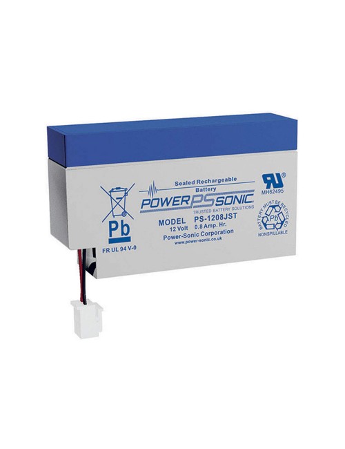 Bateria 12V 0,8Ah C20 PowerSonic PS-1208 com conector - 1
