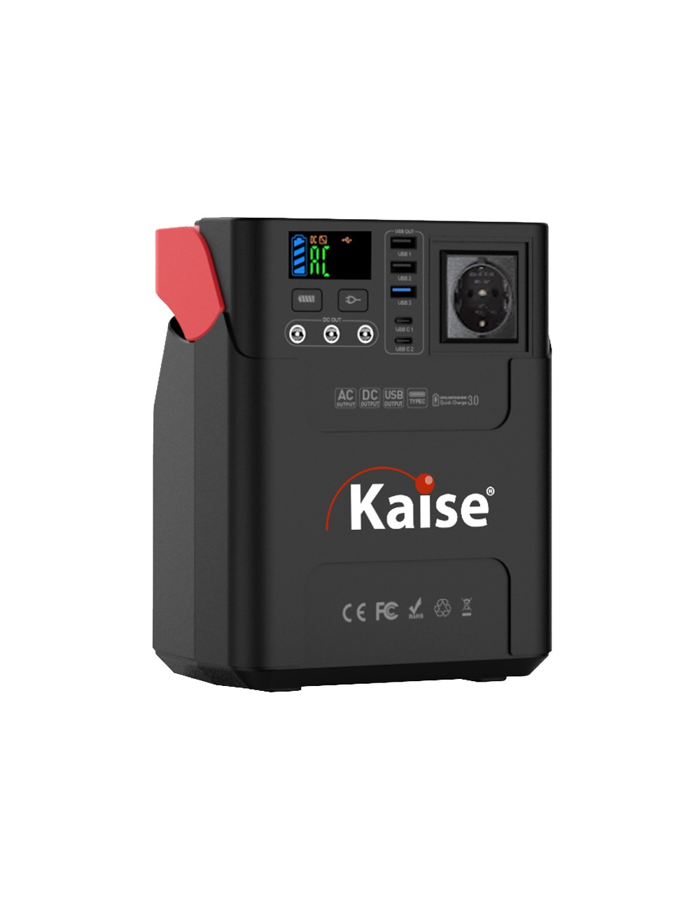 Estación de energía portátil 222Wh con 1 enchufe AC (100W máx.), 2xUSB-C, 3xUSB-A, 3 salidas DC (150W máx.) y toma de mechero - 