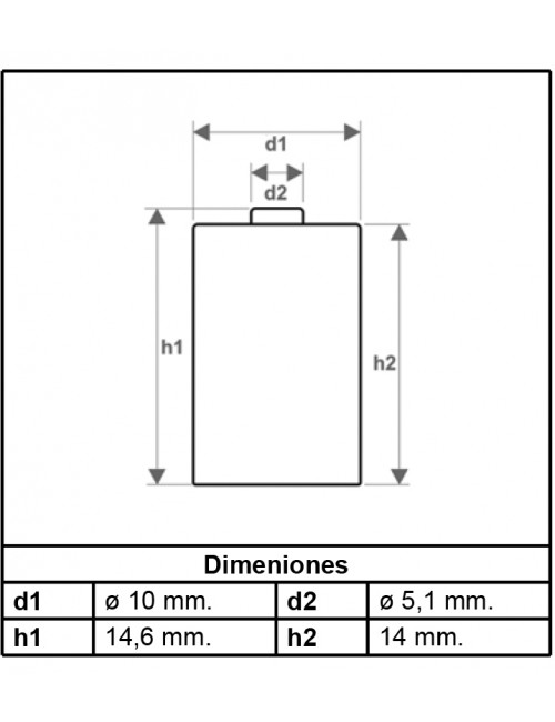 Batería 1/3AAA 1,2V 120mAh Ni-Mh - NH120AAAJF -  - 2000000000732 - 2