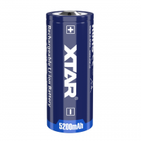 Batería 26650 3,6V 5200mAh 7A Litio Ion con circuito de protección y tetón - XTAR-26650 -  - 6952918341604 - 1