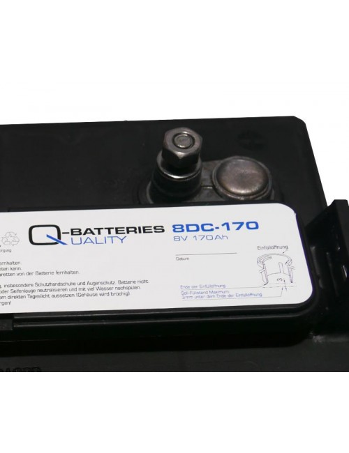 Bateria 8V 170Ah C20 de ciclo profundo e electrolito líquido Q-Batteries série DC - 2