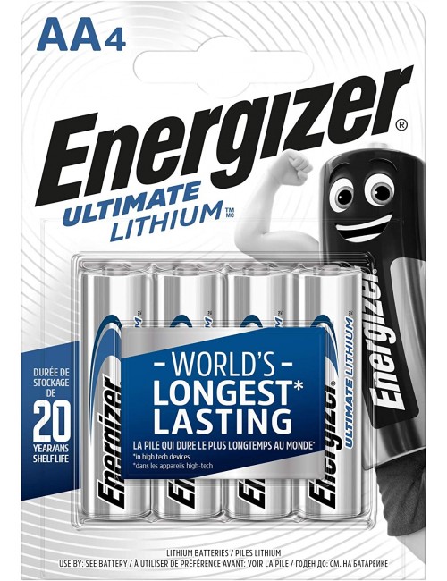 Pila litio AA Energizer Ultimate Lithium 1,5V (blister 4 unidades) - L91BP-4 -  - 7638900262643 - 1