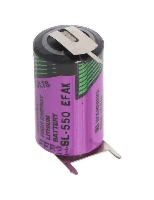 SL-550 pila litio 1/2 AA de 3,6V 900mAh con pines para circuito impreso (PCB) Tadiran serie LTC - SL-550/PT -  -  - 1