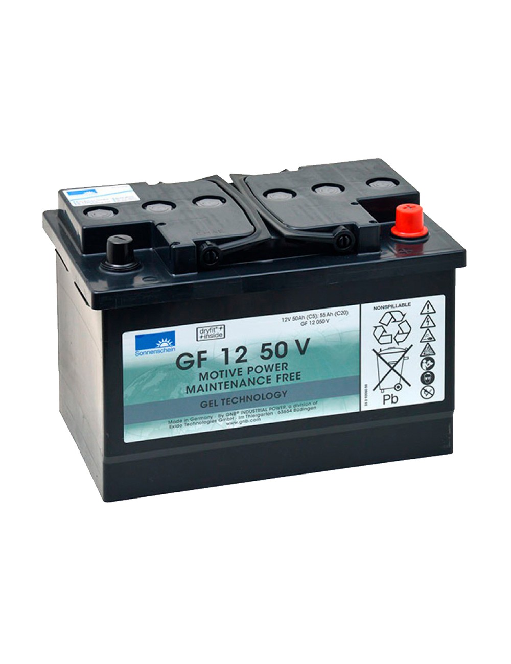 Batteria FAAM FHP12-55 12V 55Ah &ndash; AGM VRLA Piastra Piana, Terminali M6
